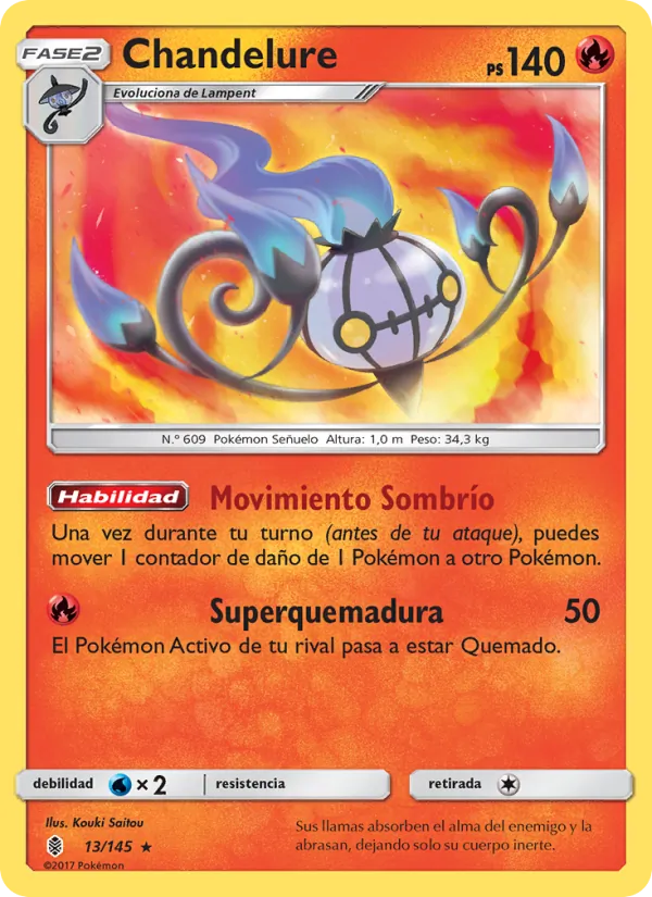 Chandelure Albor de Guadianes 13/145