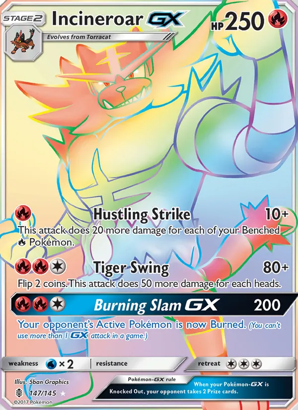 Incineroar GX Guardians Rising 147/145