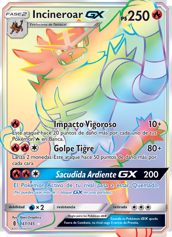 Incineroar GX Albor de Guadianes 147/145