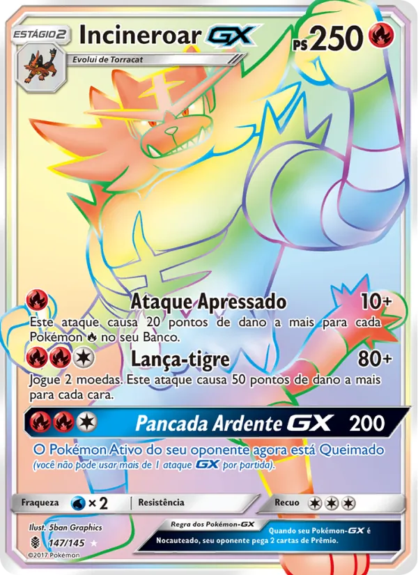 Incineroar GX Guardiões Ascendentes 147/145