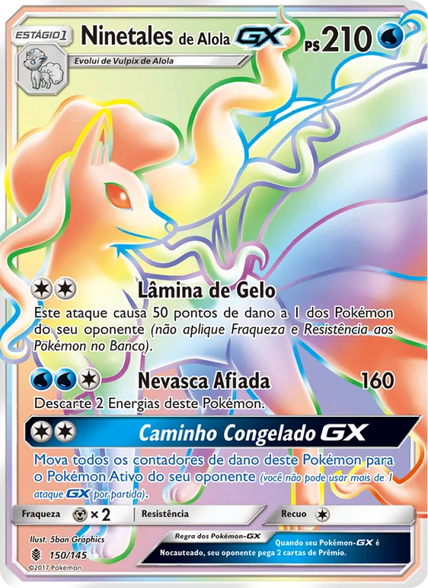 Ninetales de Alola GX Guardiões Ascendentes 150/145