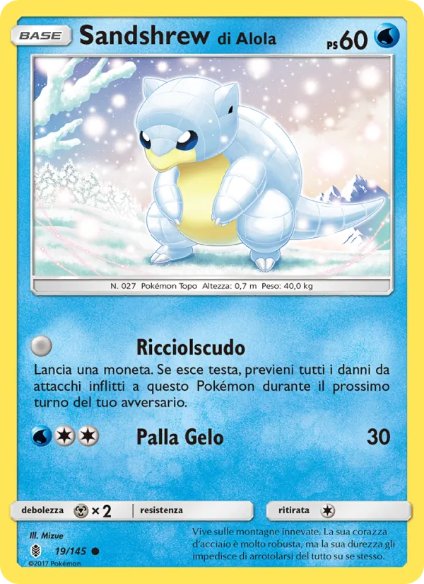 Sandshrew di Alola Guardiani Nascenti 19/145
