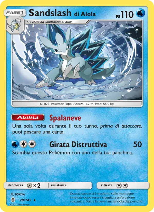 Sandslash di Alola Guardiani Nascenti 20/145