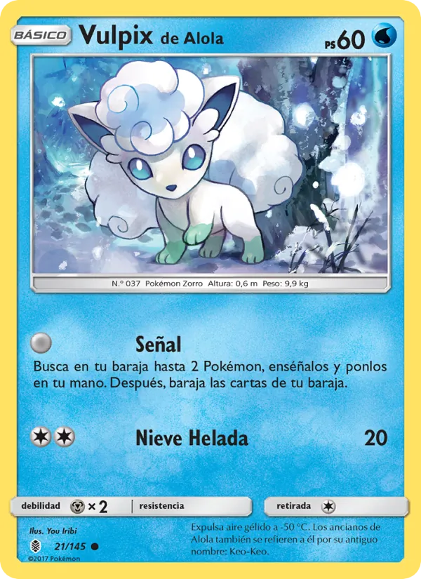 Vulpix de Alola Albor de Guadianes 21/145