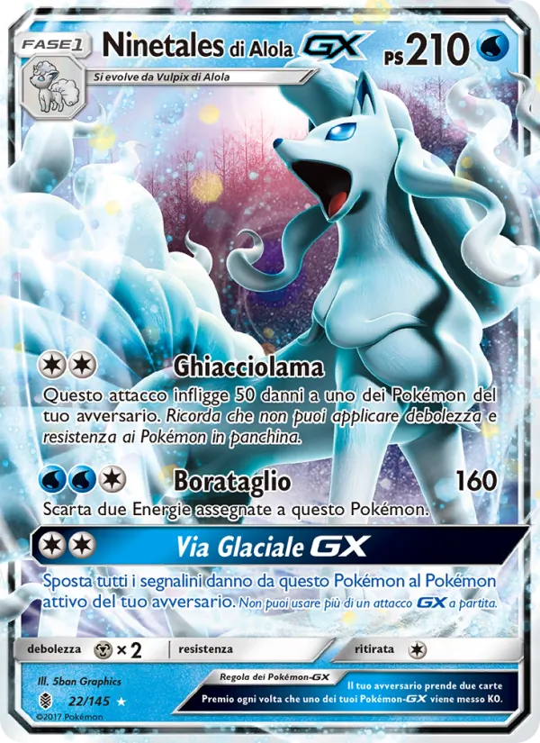 Ninetales di Alola GX Guardiani Nascenti 22/145