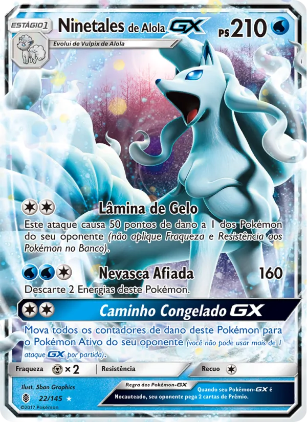 Ninetales de Alola GX Guardiões Ascendentes 22/145