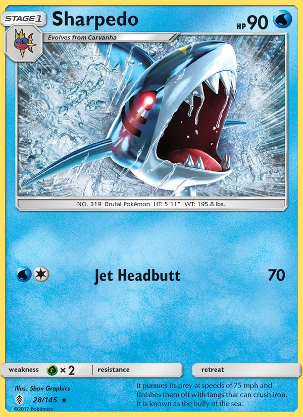 Sharpedo Guardians Rising 28/145
