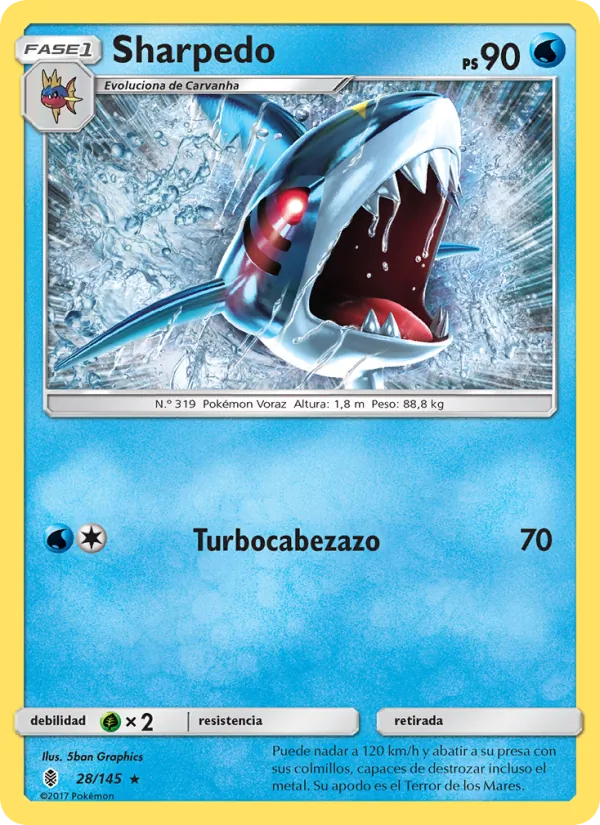 Sharpedo Albor de Guadianes 28/145