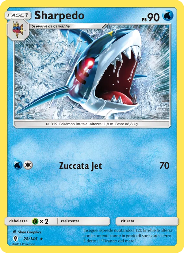 Sharpedo Guardiani Nascenti 28/145