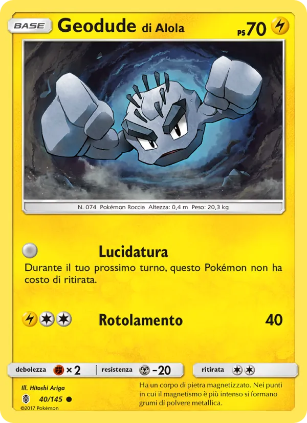 Geodude di Alola Guardiani Nascenti 40/145