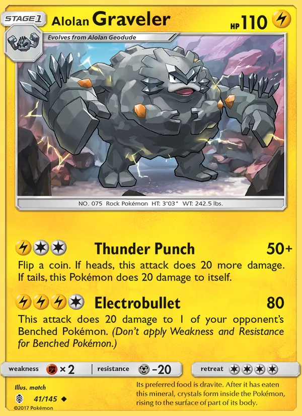 Alolan Graveler Guardians Rising 41/145