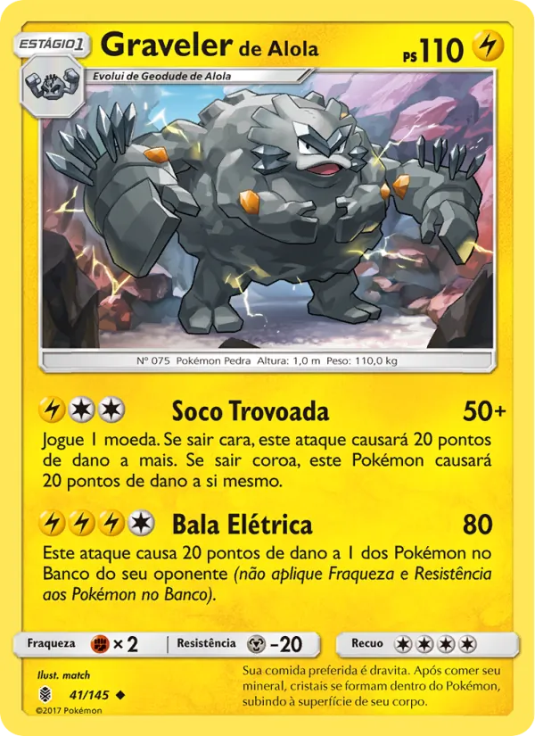 Graveler de Alola Guardiões Ascendentes 41/145
