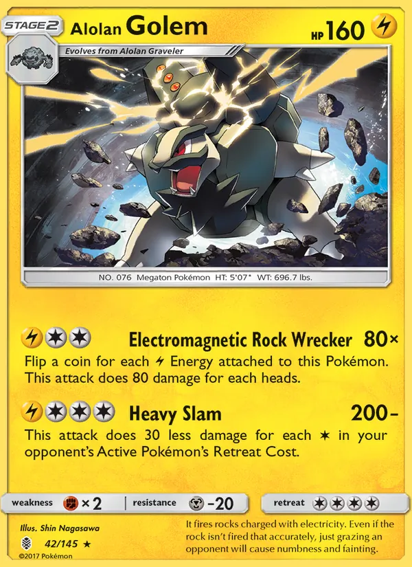Alolan Golem Guardians Rising 42/145