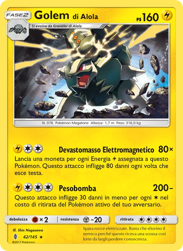Golem di Alola Guardiani Nascenti 42/145