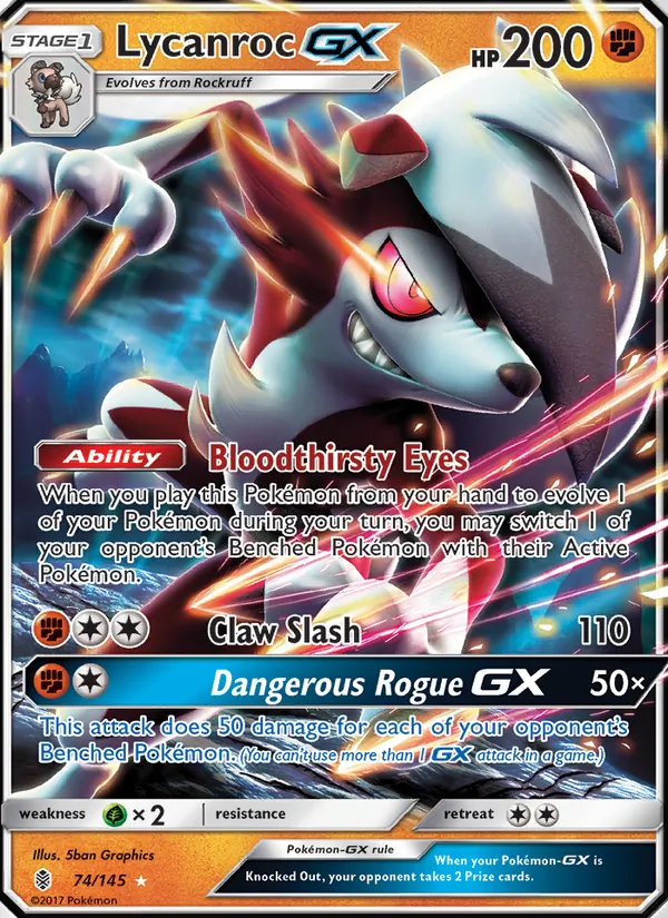 Lycanroc GX Guardians Rising 74/145
