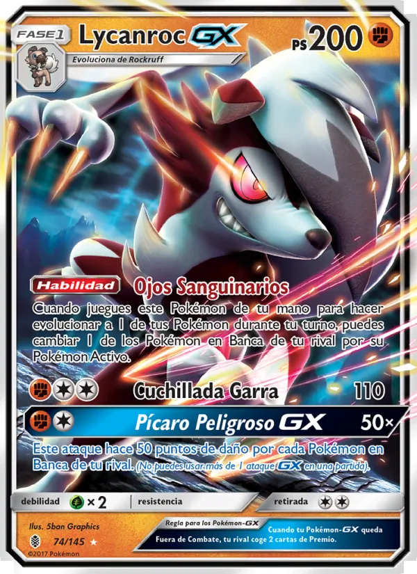 Lycanroc GX Albor de Guadianes 74/145