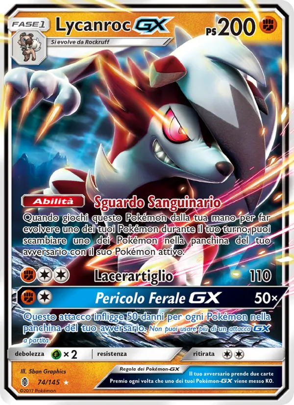 Lycanroc GX Guardiani Nascenti 74/145