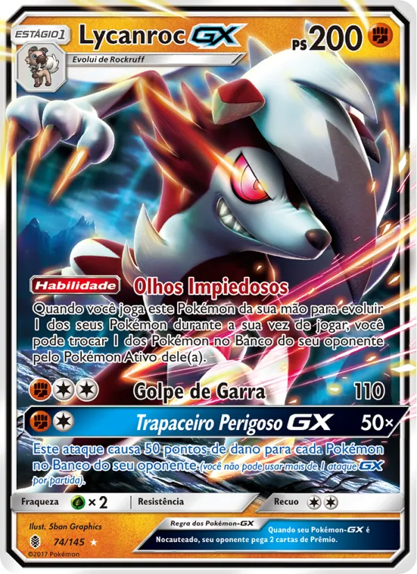 Lycanroc GX Guardiões Ascendentes 74/145