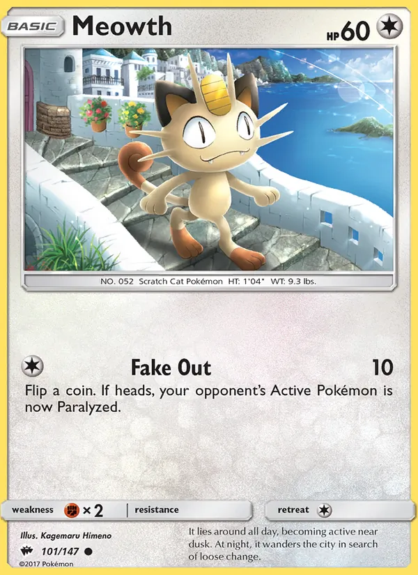 Meowth Burning Shadows 101/147