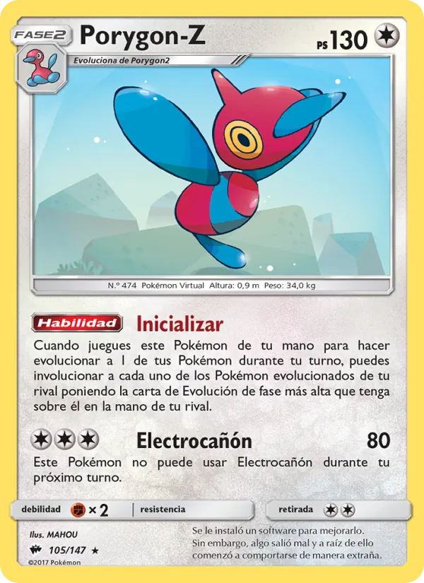 Porygon-Z Sombras Ardientes 105/147