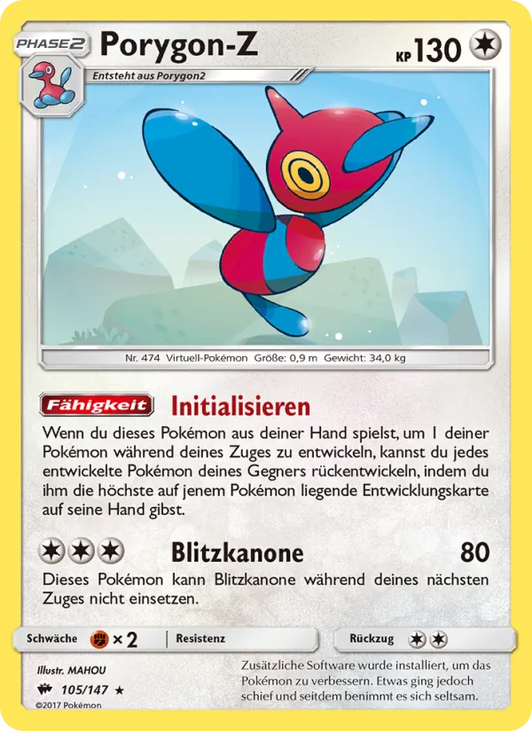 Porygon-Z Nacht in Flammen 105/147