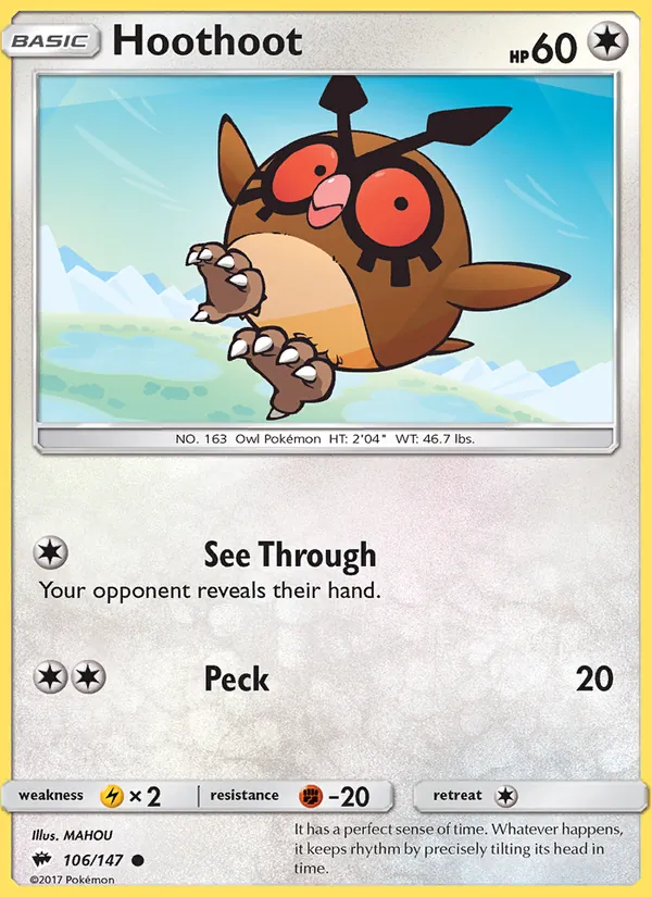 Hoothoot Burning Shadows 106/147