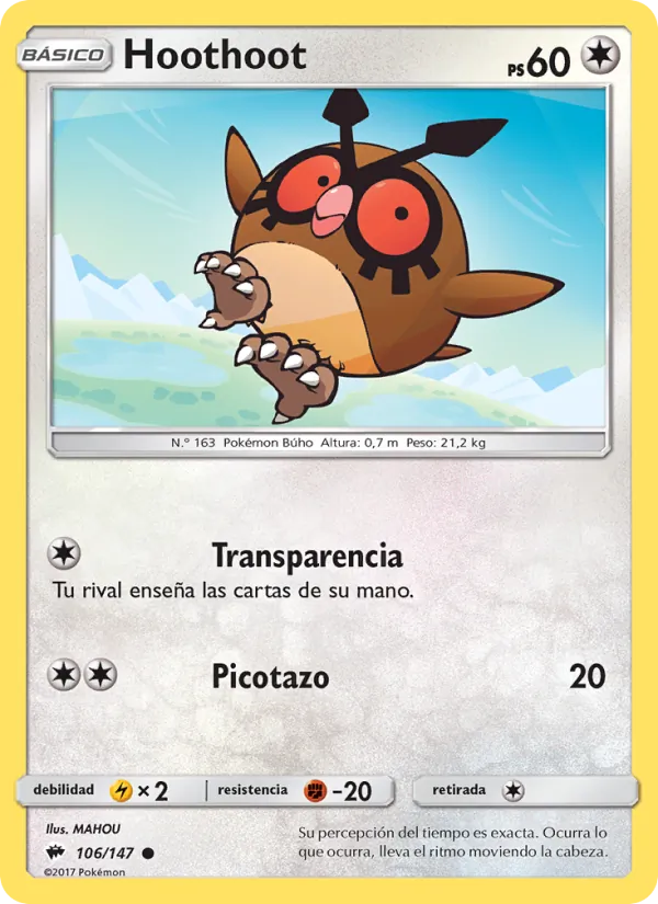Hoothoot Sombras Ardientes 106/147