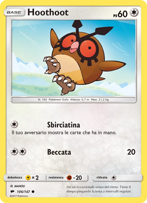Hoothoot Ombre Infuocate 106/147