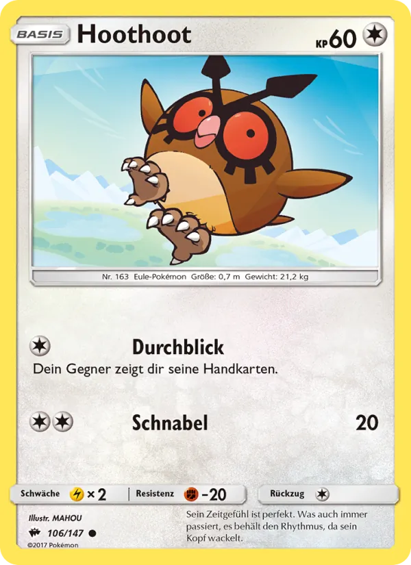 Hoothoot Nacht in Flammen 106/147