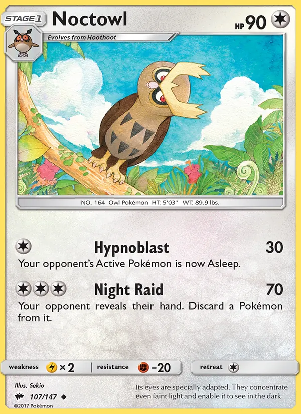Noctowl Burning Shadows 107/147