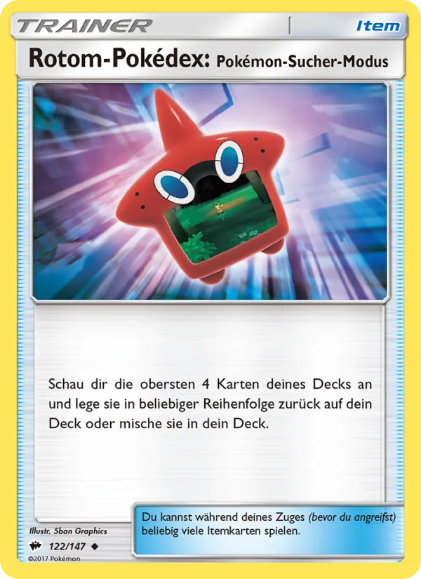 Rotom-Pokédex: Pokémon-Sucher-Modus Nacht in Flammen 122/147