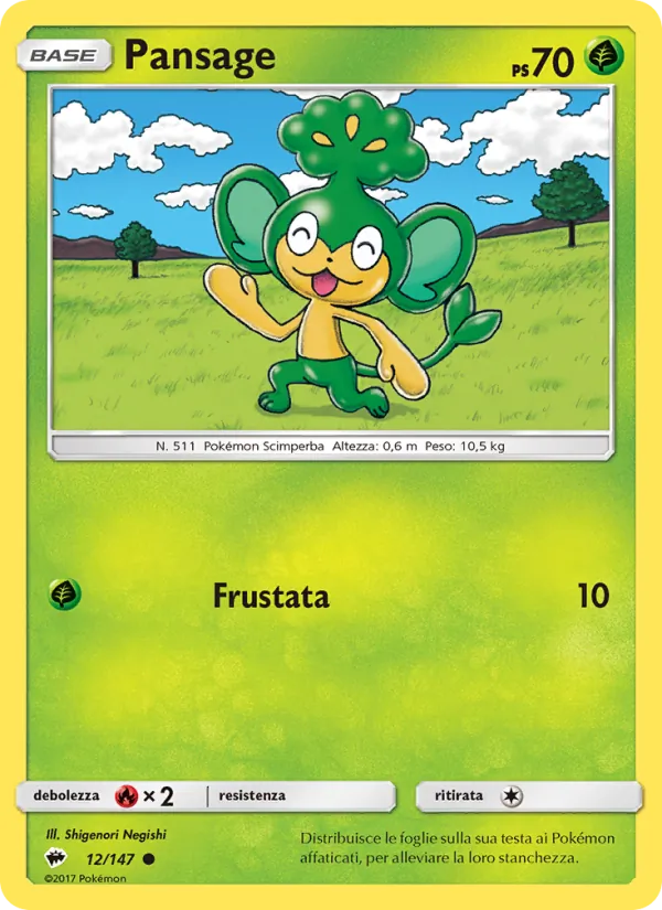 Pansage Ombre Infuocate 12/147