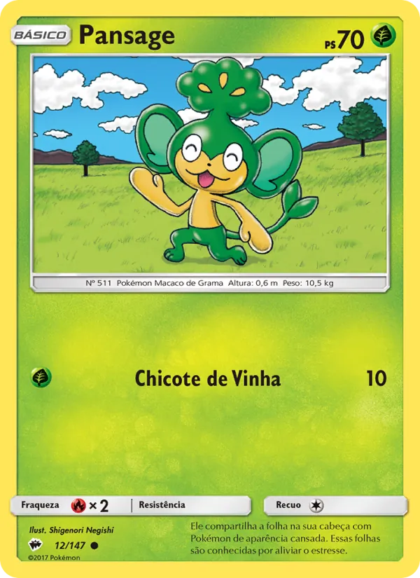 Pansage Sombras Ardentes 12/147