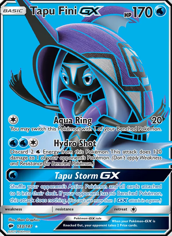 Tapu Fini GX Burning Shadows 133/147