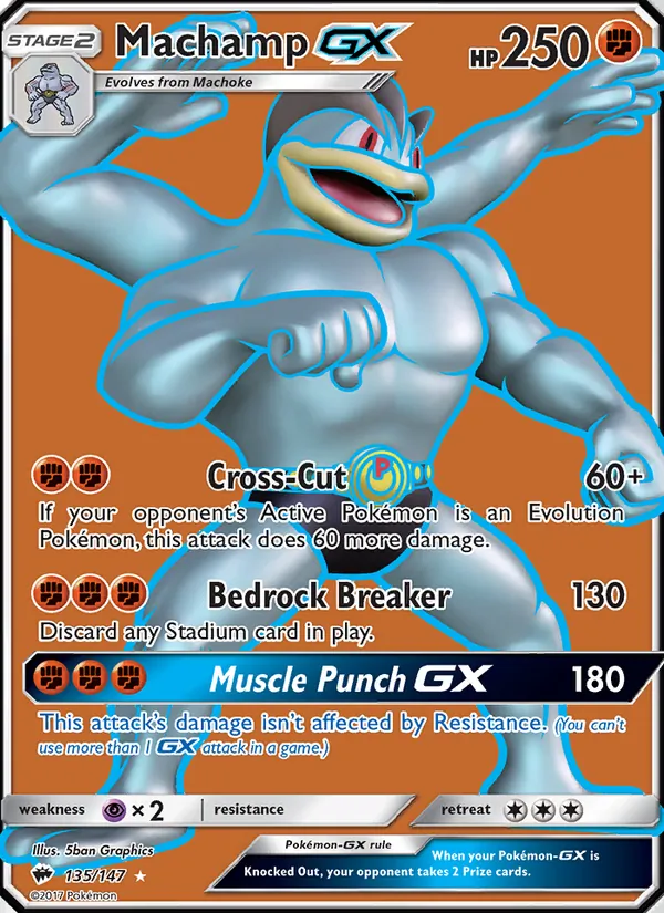 Machamp GX Burning Shadows 135/147