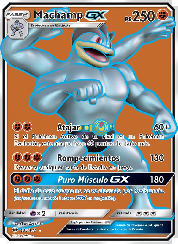 Machamp GX Sombras Ardientes 135/147