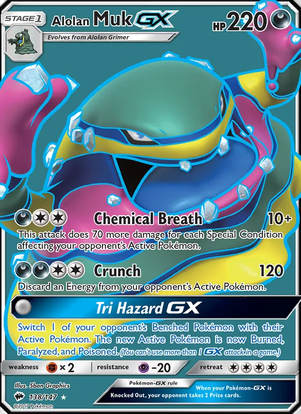 Alolan Muk GX Burning Shadows 138/147