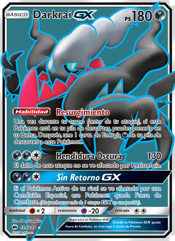 Darkrai GX Sombras Ardientes 139/147