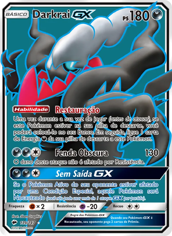 Darkrai GX Sombras Ardentes 139/147