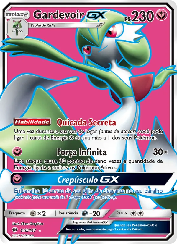 Gardevoir GX Sombras Ardentes 140/147