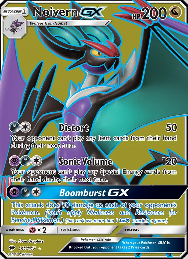 Noivern GX Burning Shadows 141/147