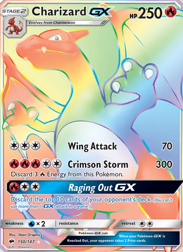 Charizard GX Burning Shadows 150/147
