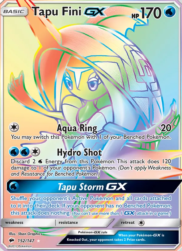 Tapu Fini GX Burning Shadows 152/147
