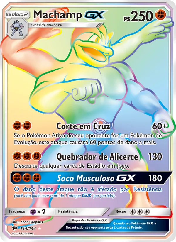 Machamp GX Sombras Ardentes 154/147