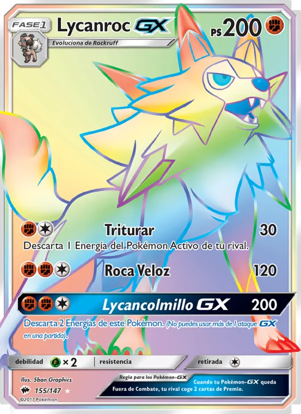 Lycanroc GX Sombras Ardientes 155/147