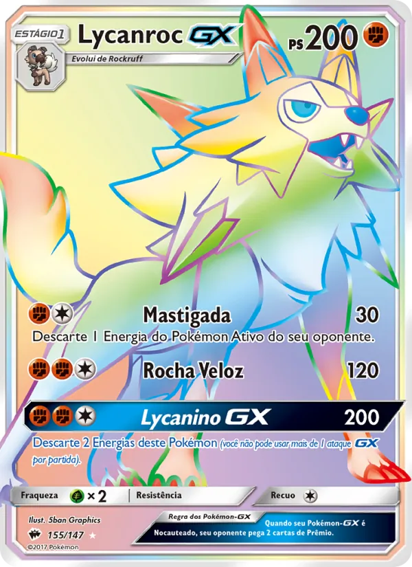 Lycanroc GX Sombras Ardentes 155/147