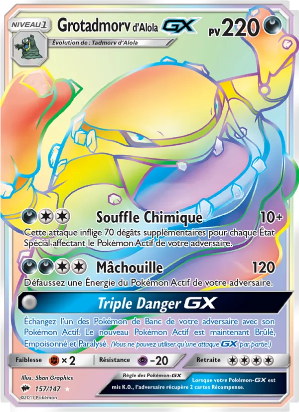 Grotadmorv d’Alola GX Ombres Ardentes 157/147