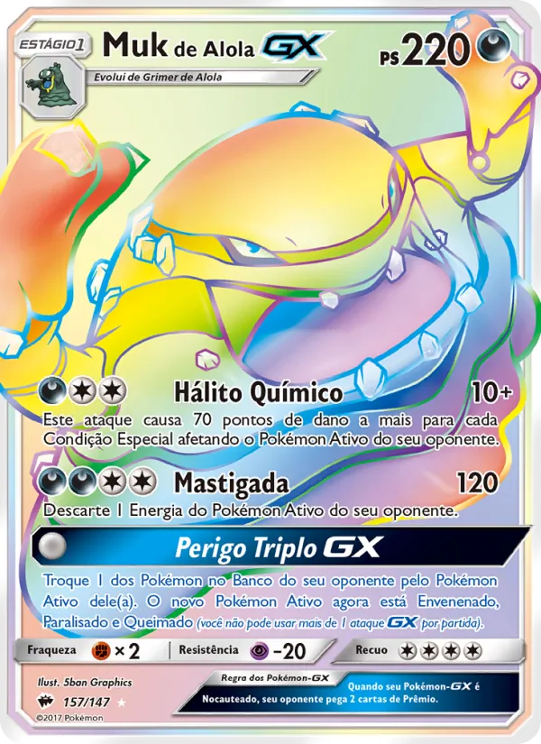 Muk de Alola GX Sombras Ardentes 157/147