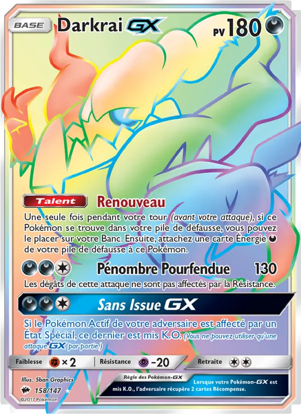 Darkrai GX Ombres Ardentes 158/147