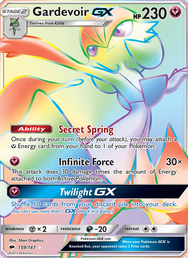 Gardevoir GX Burning Shadows 159/147